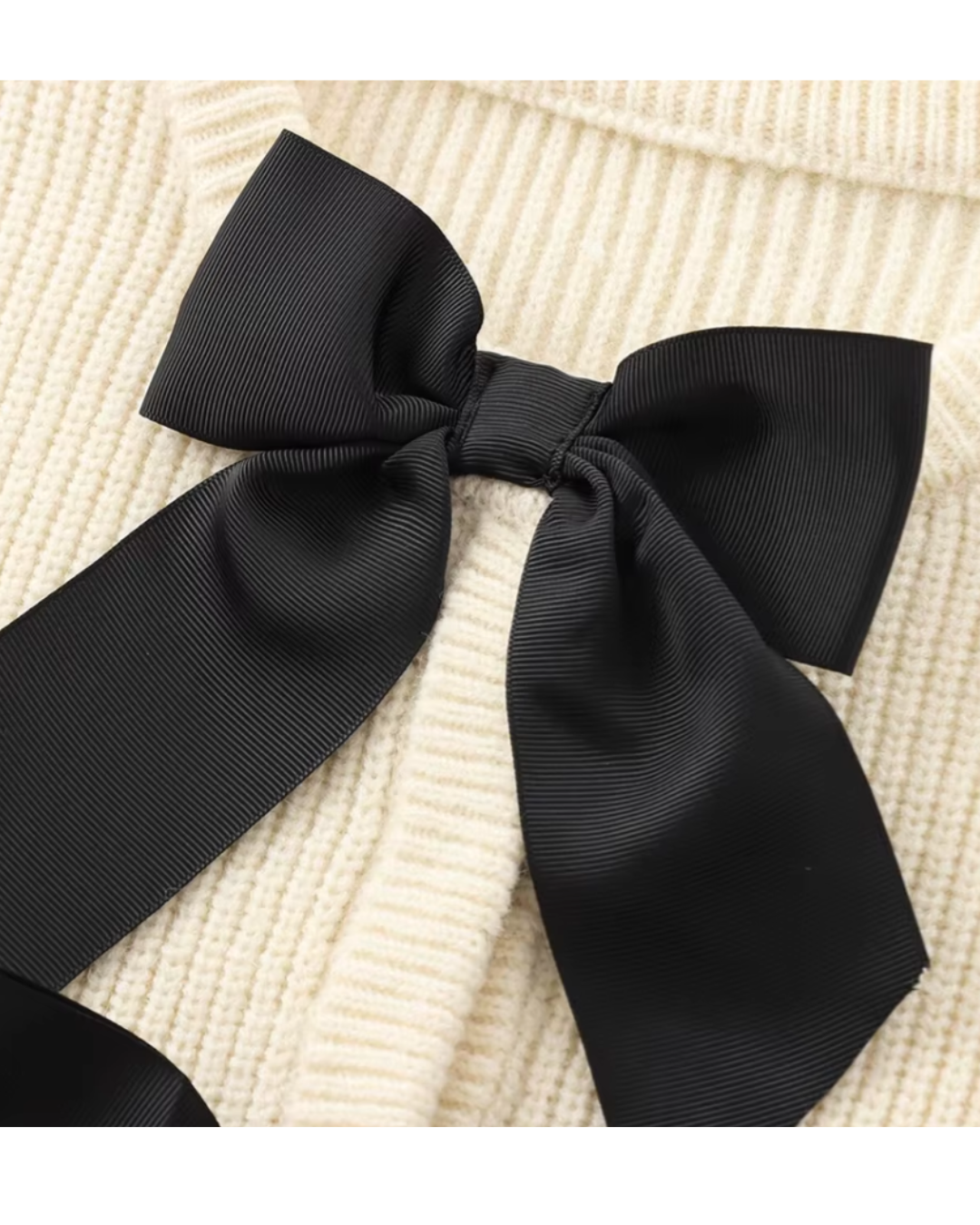 Elegant Ribbon Front Sweater