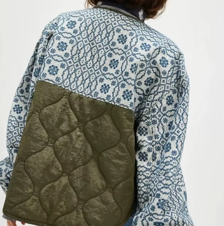 Bohemian Bloom Quilted Statement Jacket – Vibrant Floral Patchwork Design