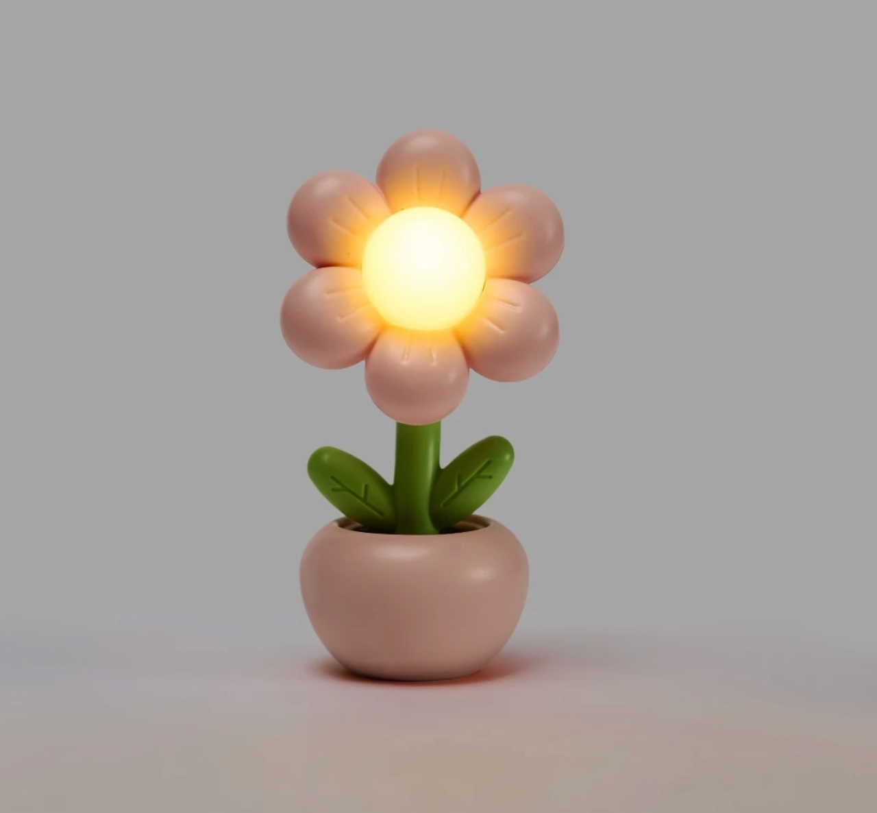 Mini LED Floral Potted Night Light For Bedroom Desk Mini Table Lamp