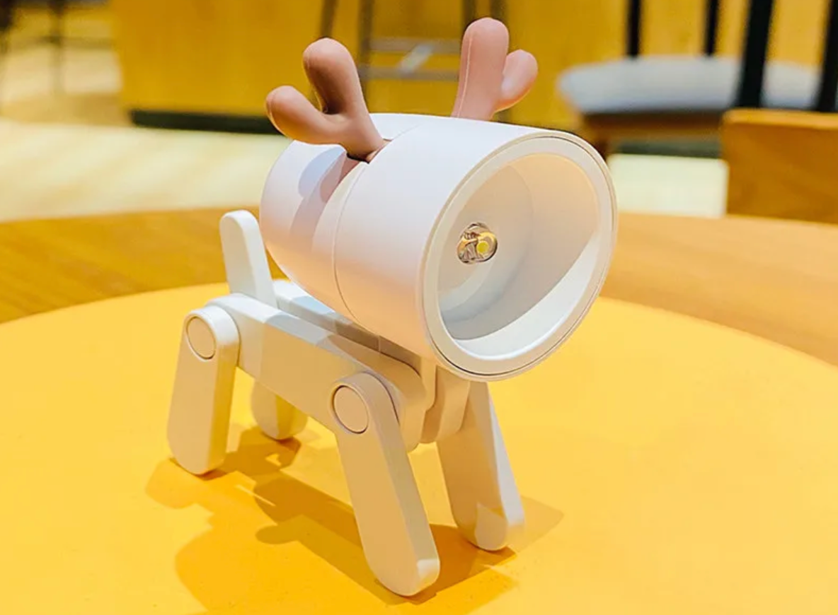 LED Night Light Mini Folding Desk Lamp Cute Pet Lights Dog
