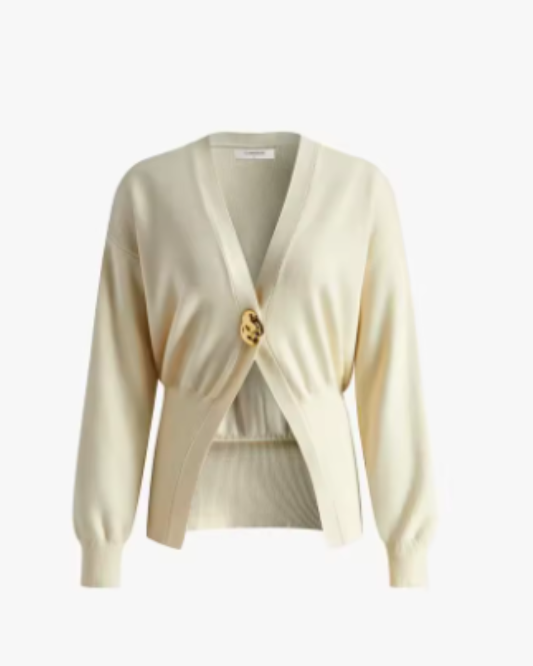 Chic Striped Knit Cardigan with Statement Buckle