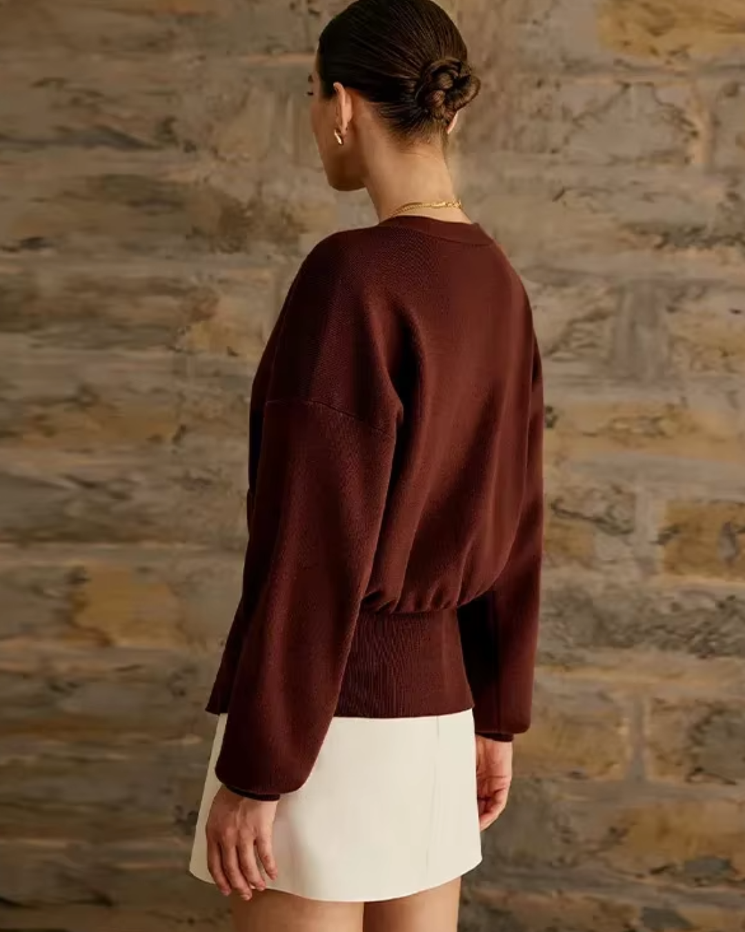 Chic Striped Knit Cardigan with Statement Buckle