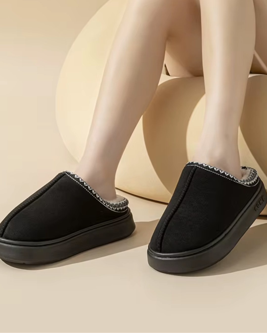 Platform Fluffy Slippers