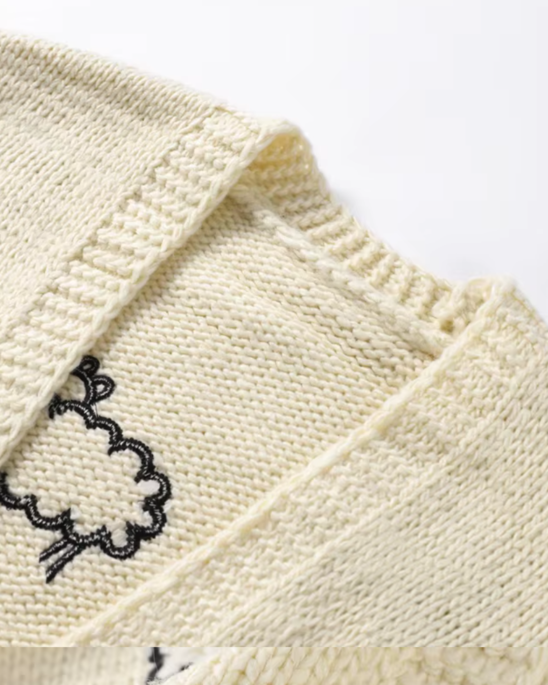 Counting Sheep Cozy Knit Cardigan – Whimsical Open Front Sweater