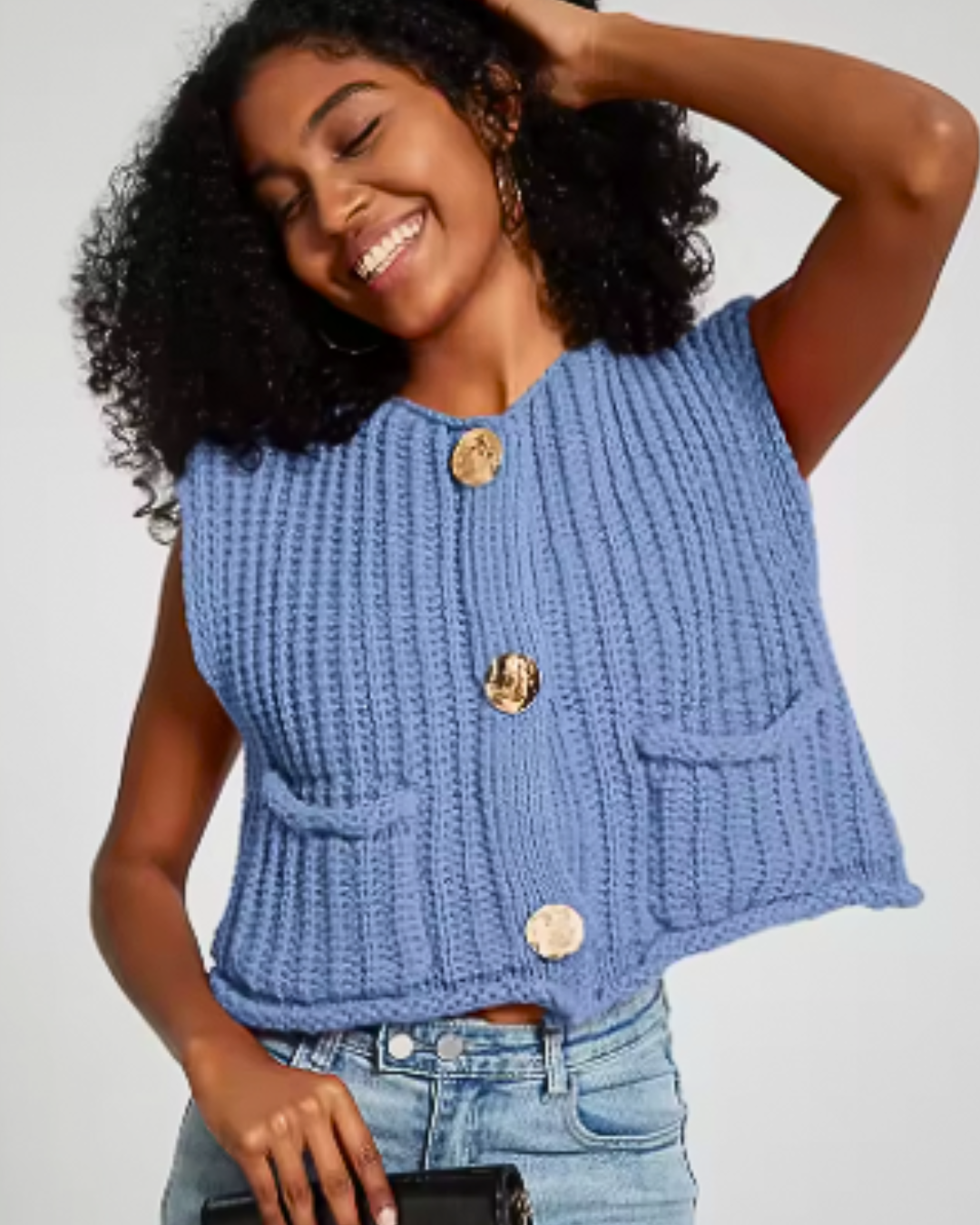 Autumn Cropped Sweaters Women Vests