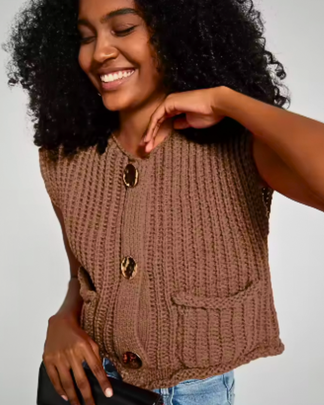 Autumn Cropped Sweaters Women Vests