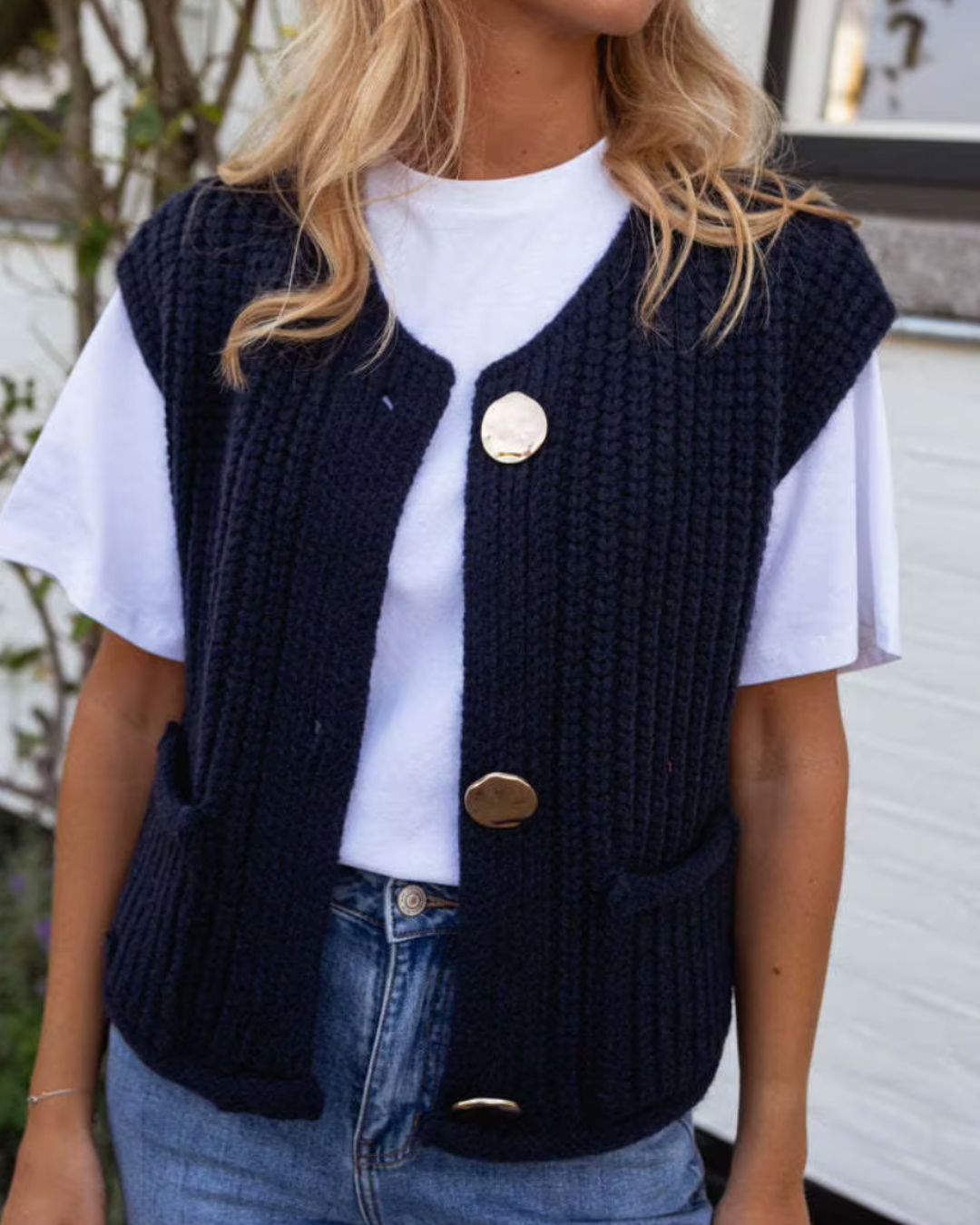 Autumn Cropped Sweaters Women Vests
