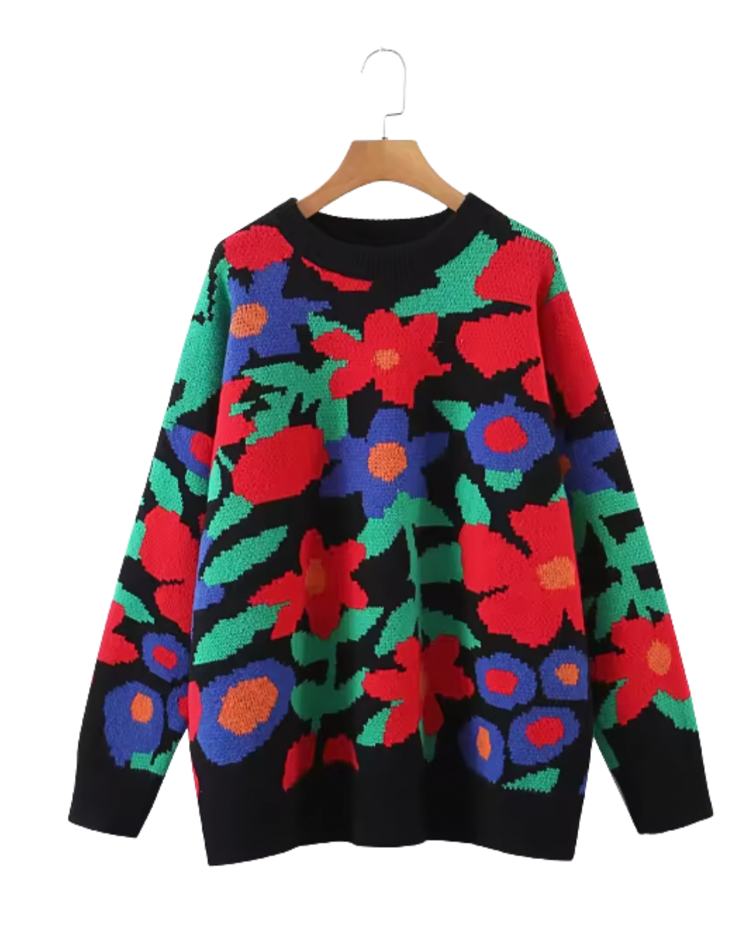 Big Flower Embroidery Sweater