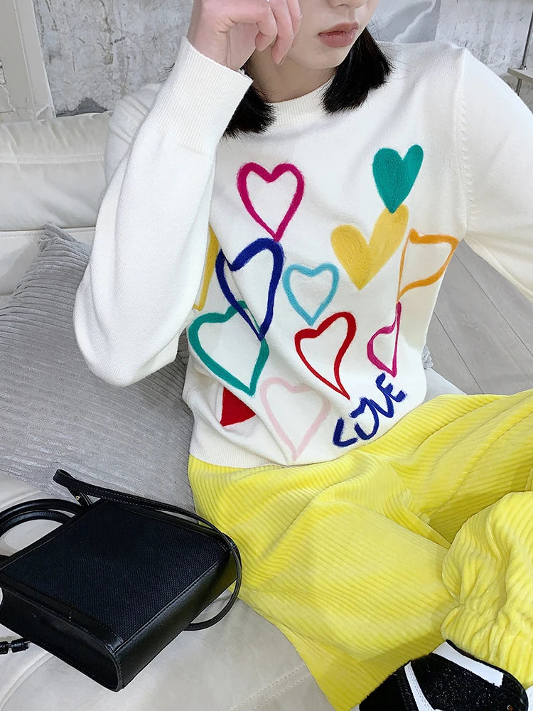 Lovely Sweater O-Neck Colorful