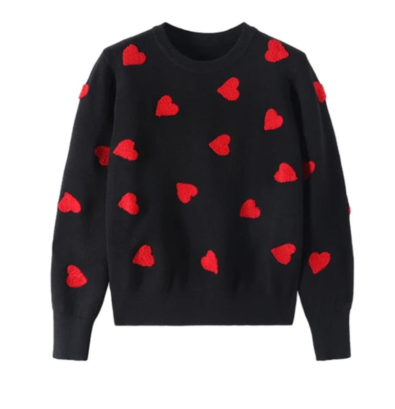 Love Heart Strawberry Knitted Sweaters