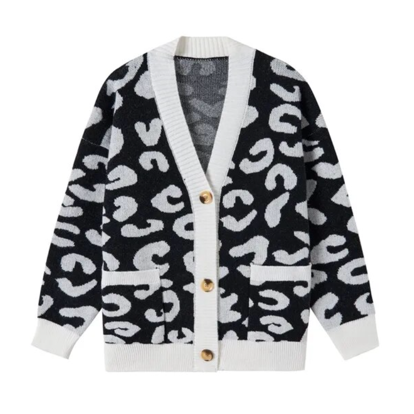 Cardigan Women with Buttons Oversized Jacket