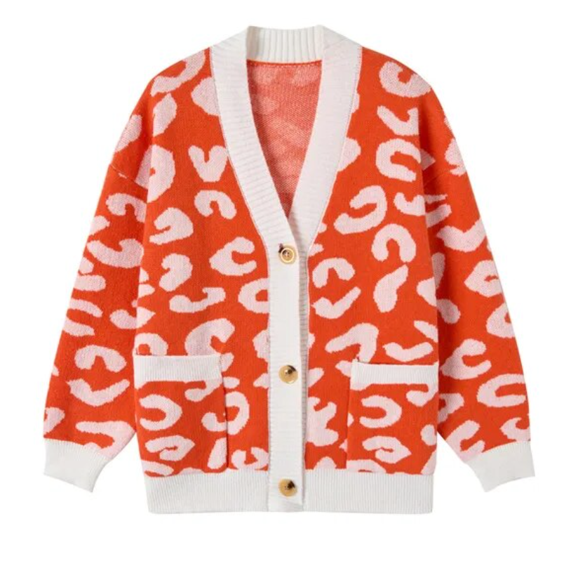 Cardigan Women with Buttons Oversized Jacket