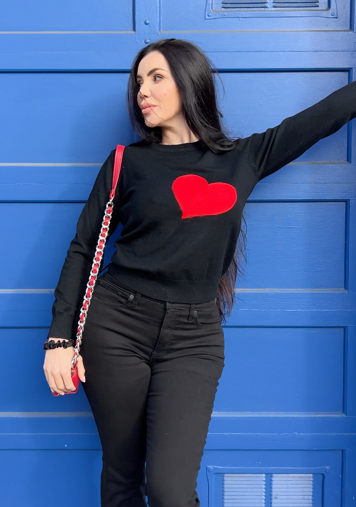 Black Heart Sweater