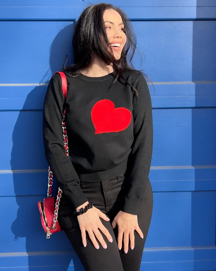 Black Heart Sweater