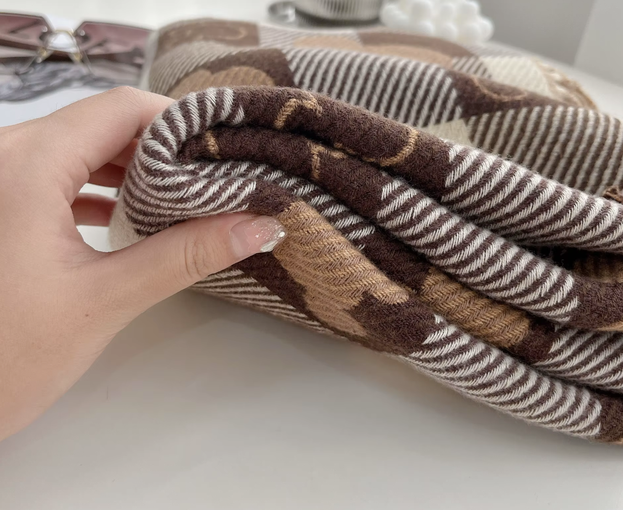 Chic Mickey Plaid Oversized Scarf 🧣🥰