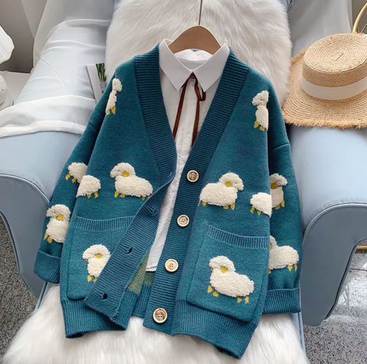 Playful Lamb Cardigan