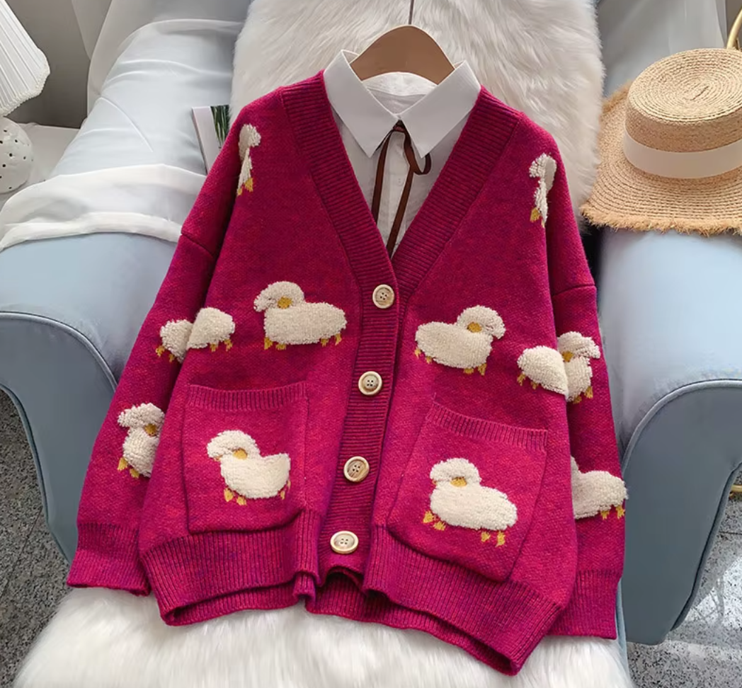 Playful Lamb Cardigan