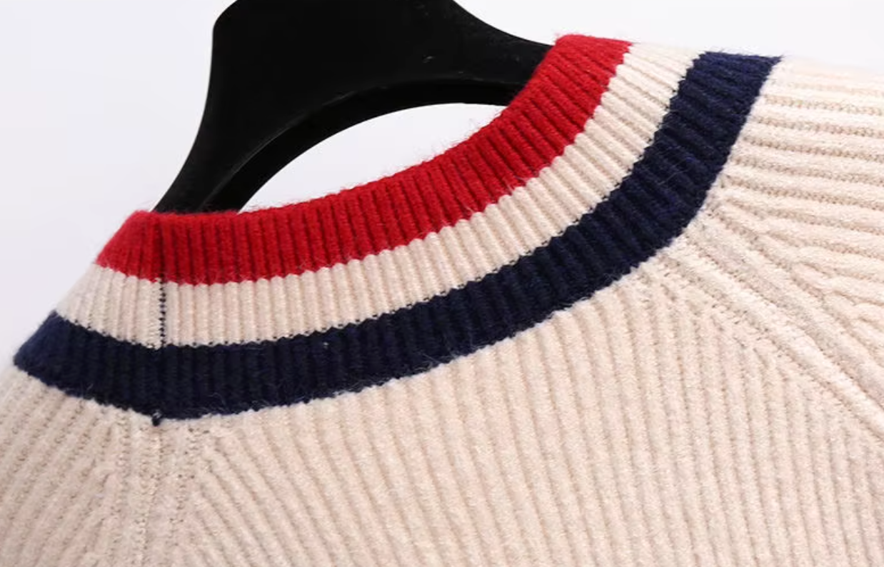 Striped V-Neck Cardigan