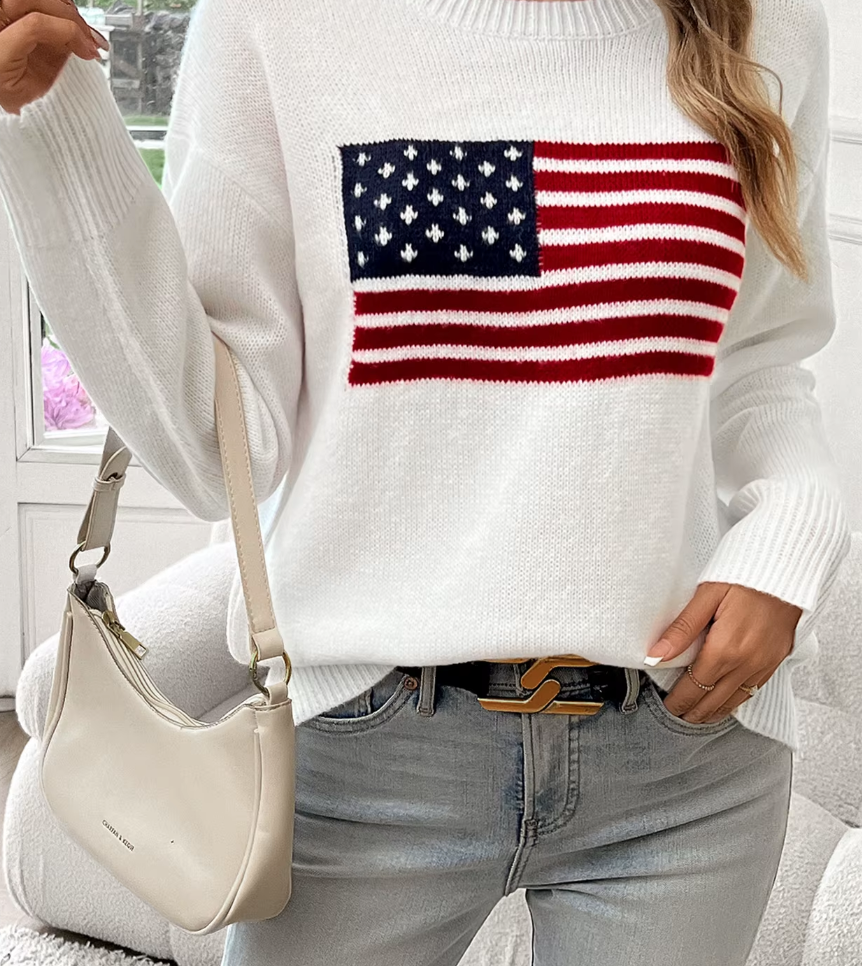 American Flag Knit Sweater