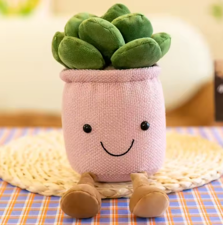 Succulent Flower Tulip Plant Potted Plush Home Decoration