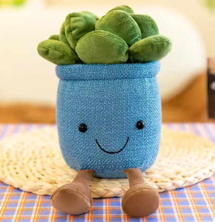 Succulent Flower Tulip Plant Potted Plush Home Decoration