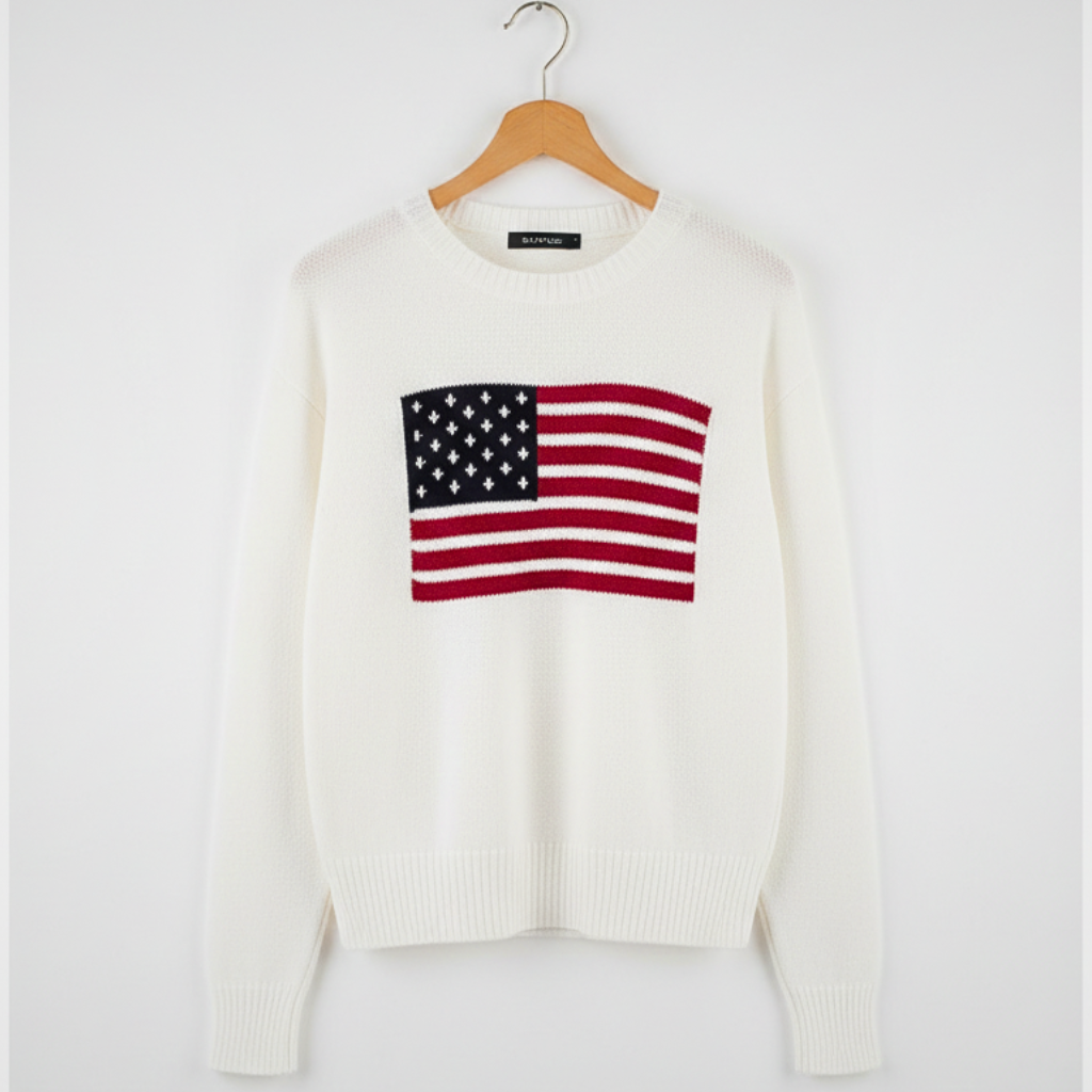 American Flag Knit Sweater