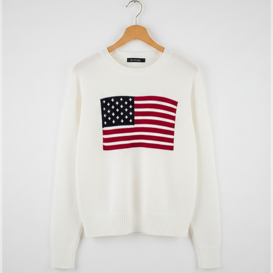 American Flag Knit Sweater