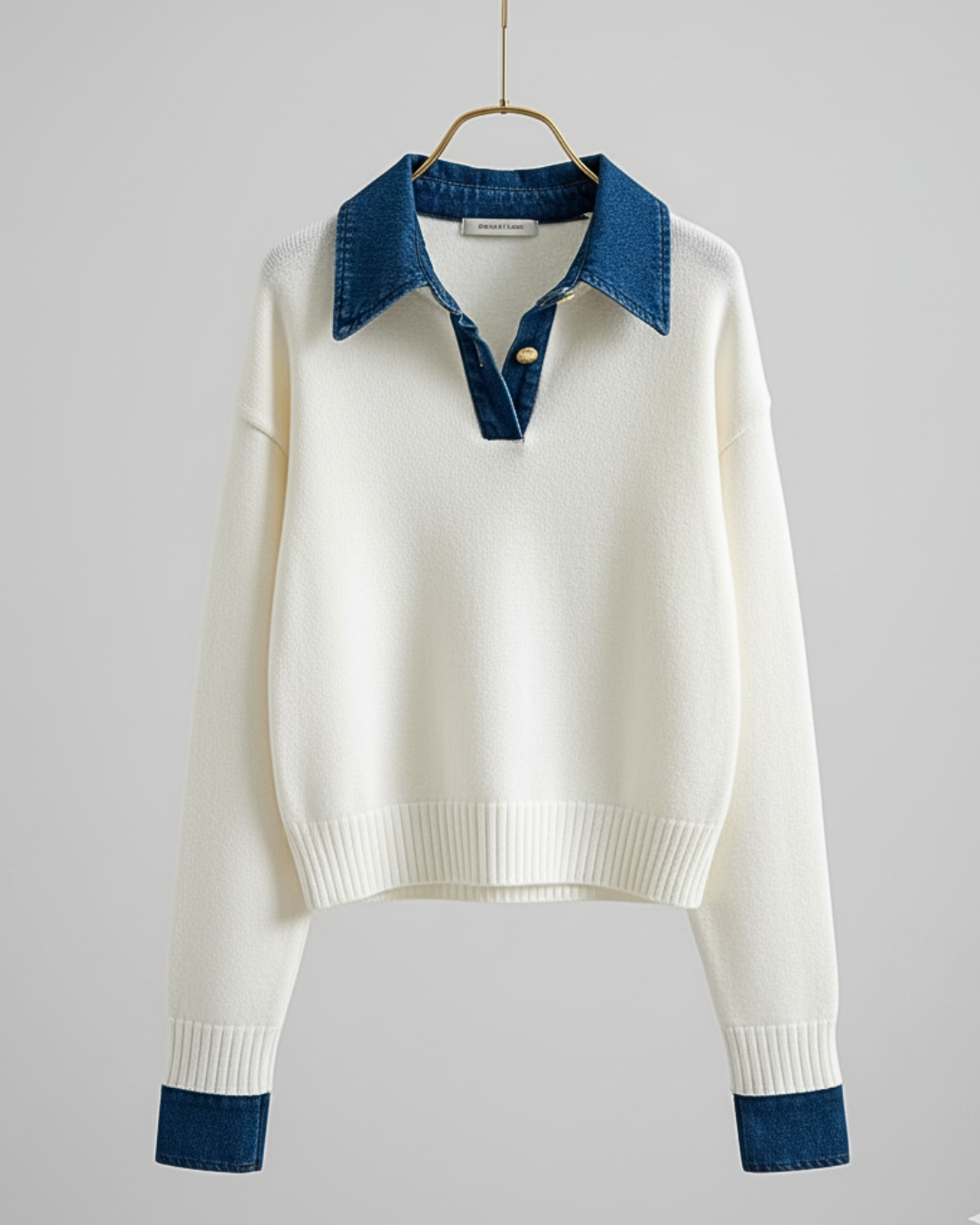 Pullover Lapel Long Sleeve Slim Fit