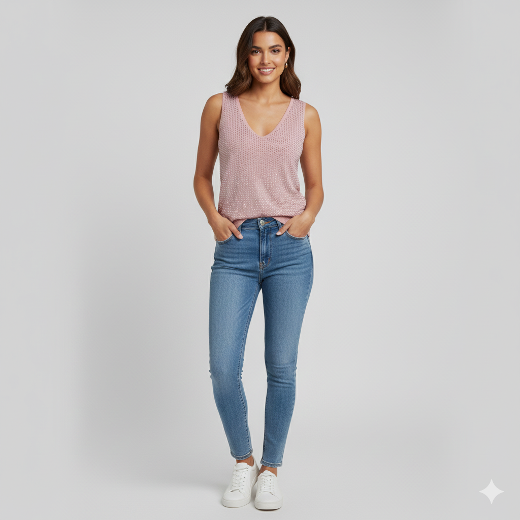 Shine Tank Tops Sequin Lace Up Tops