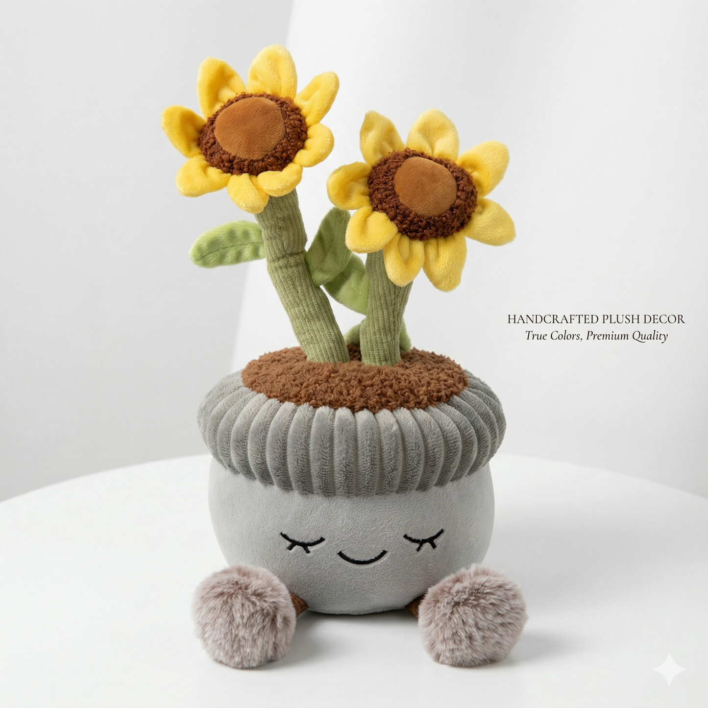 Artificial Flower Plush Toy Cute Green Plants Bloom