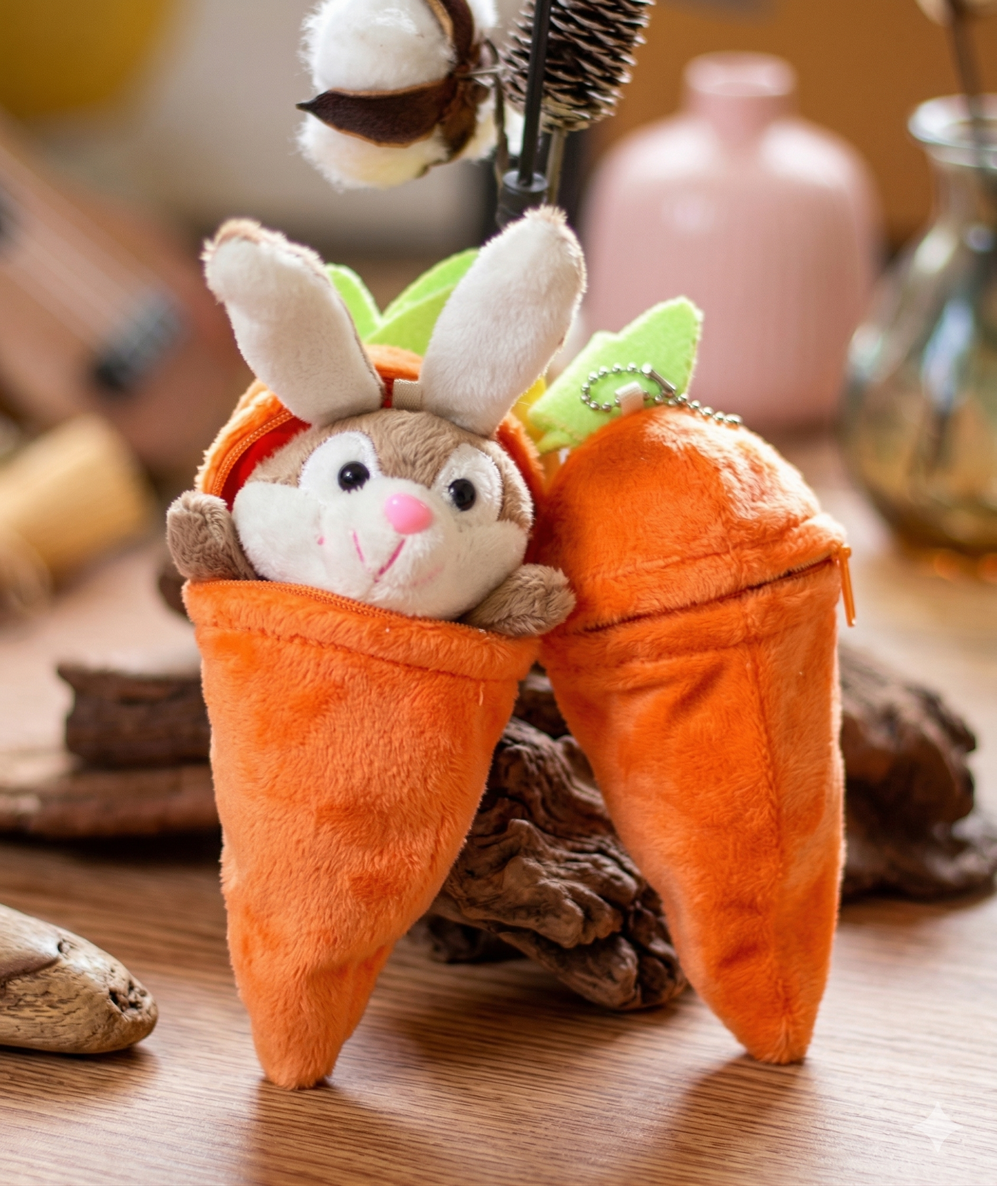 Rabbit Carrot Plush Pendant Detachable Rabbit Carrot Pendant