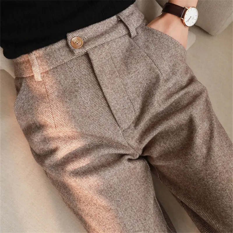 Casual Suit Woolen Pants Women's