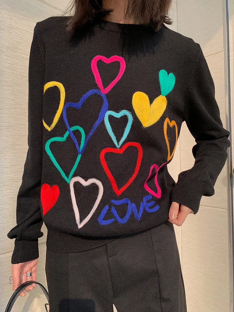 Lovely Sweater O-Neck Colorful