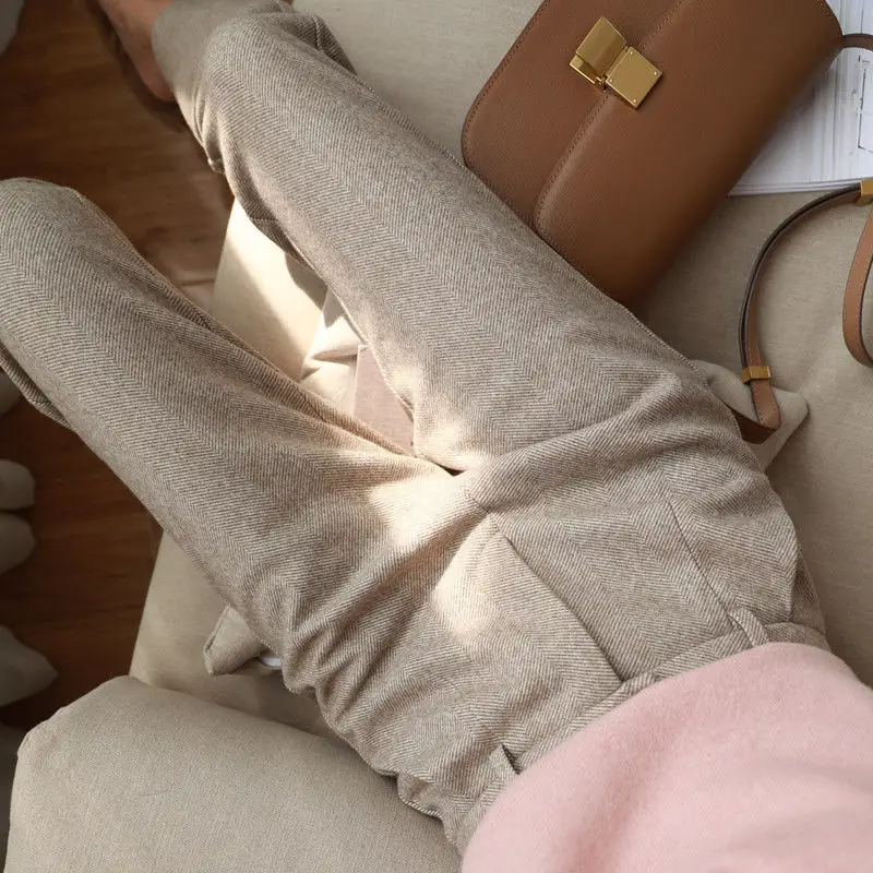 Casual Suit Woolen Pants Women's