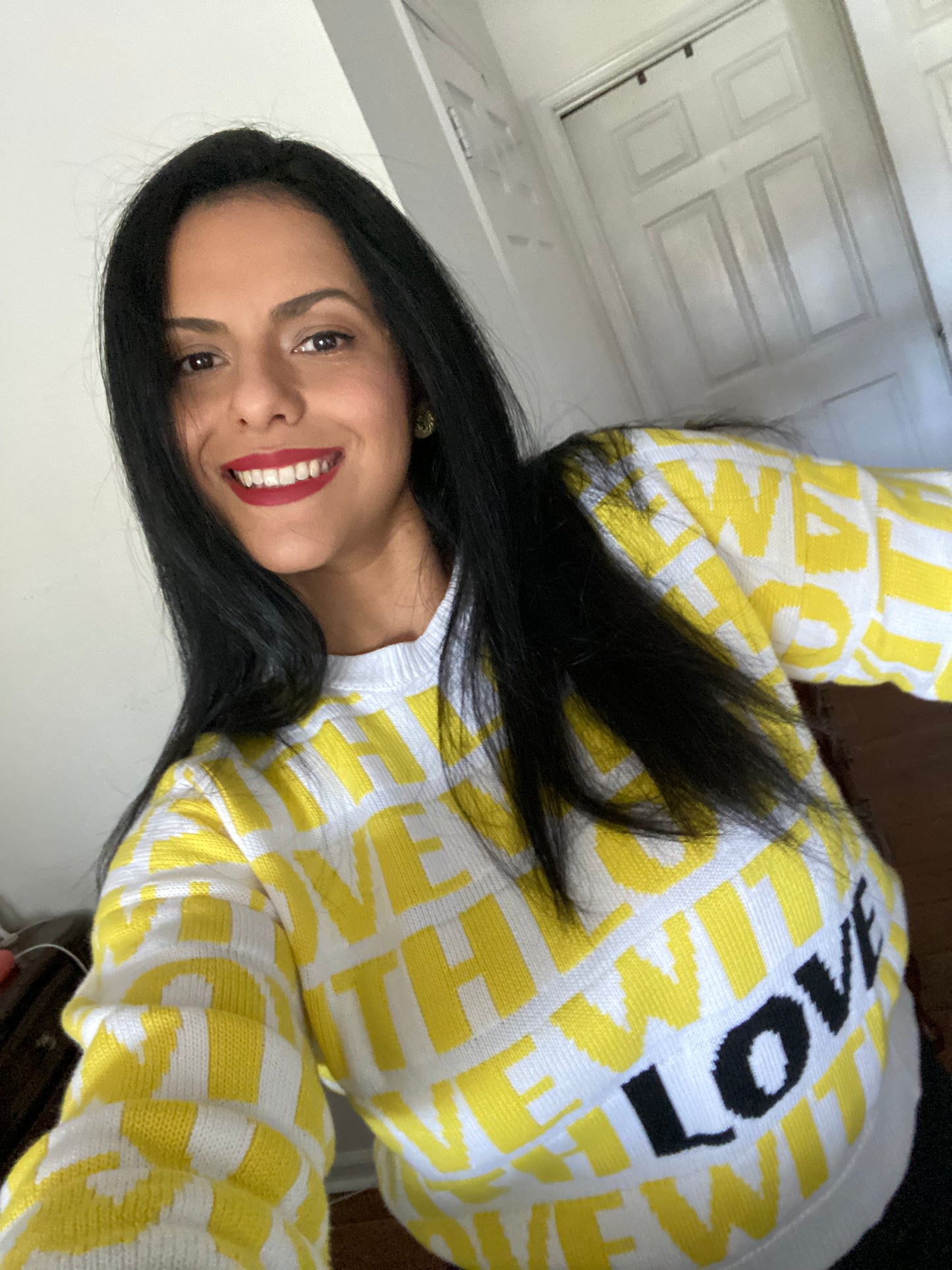 Yellow Love Letter Sweater