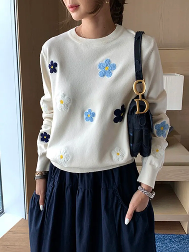 Floral Pullover Sweater