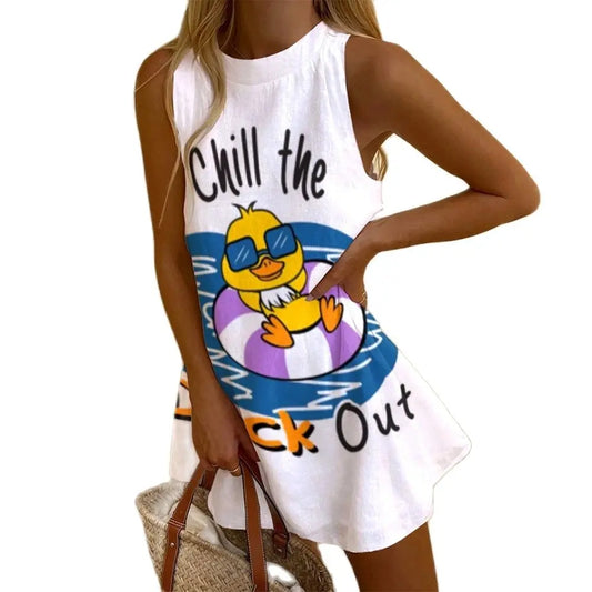 Duck graphic dress