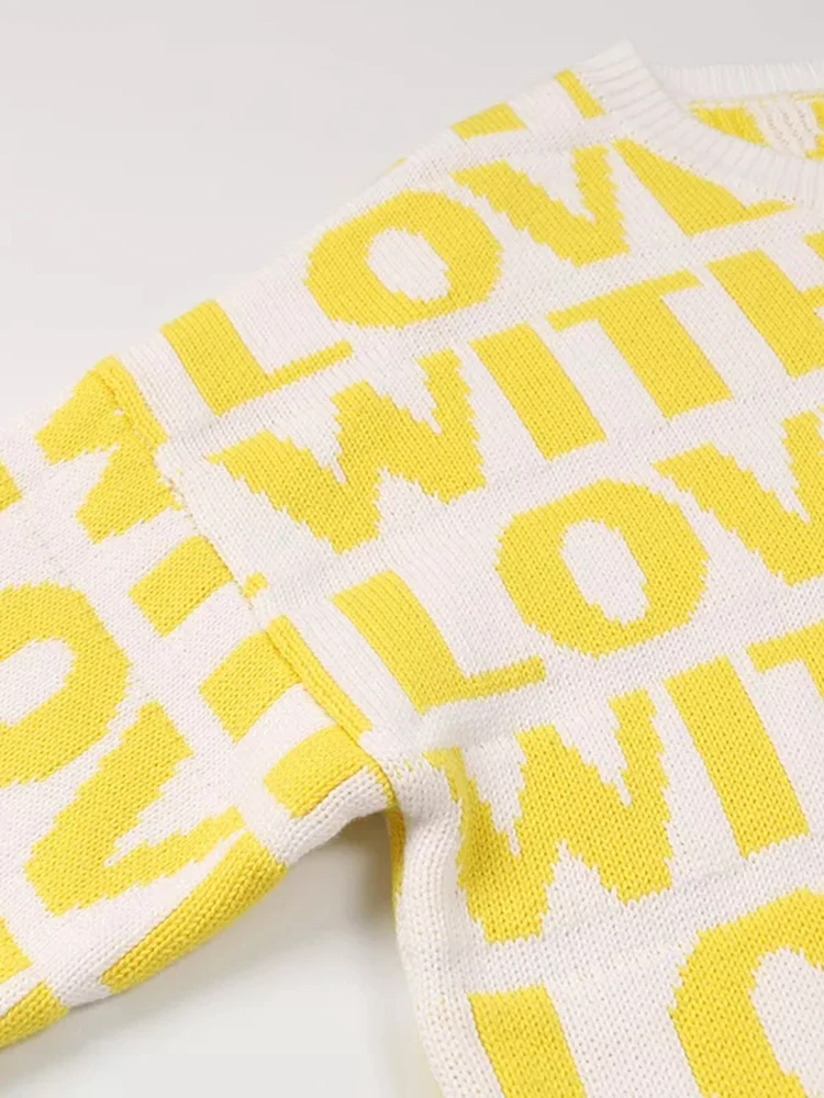 Yellow Love Letter Sweater