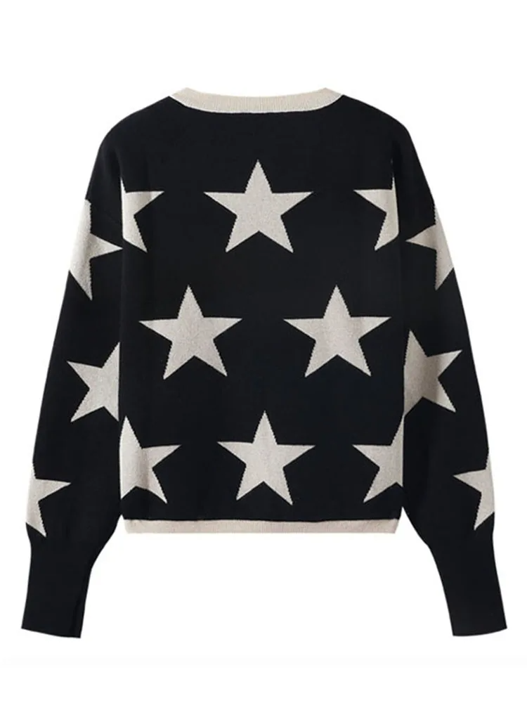 Sweater O-Neck Star Pullover Knitting