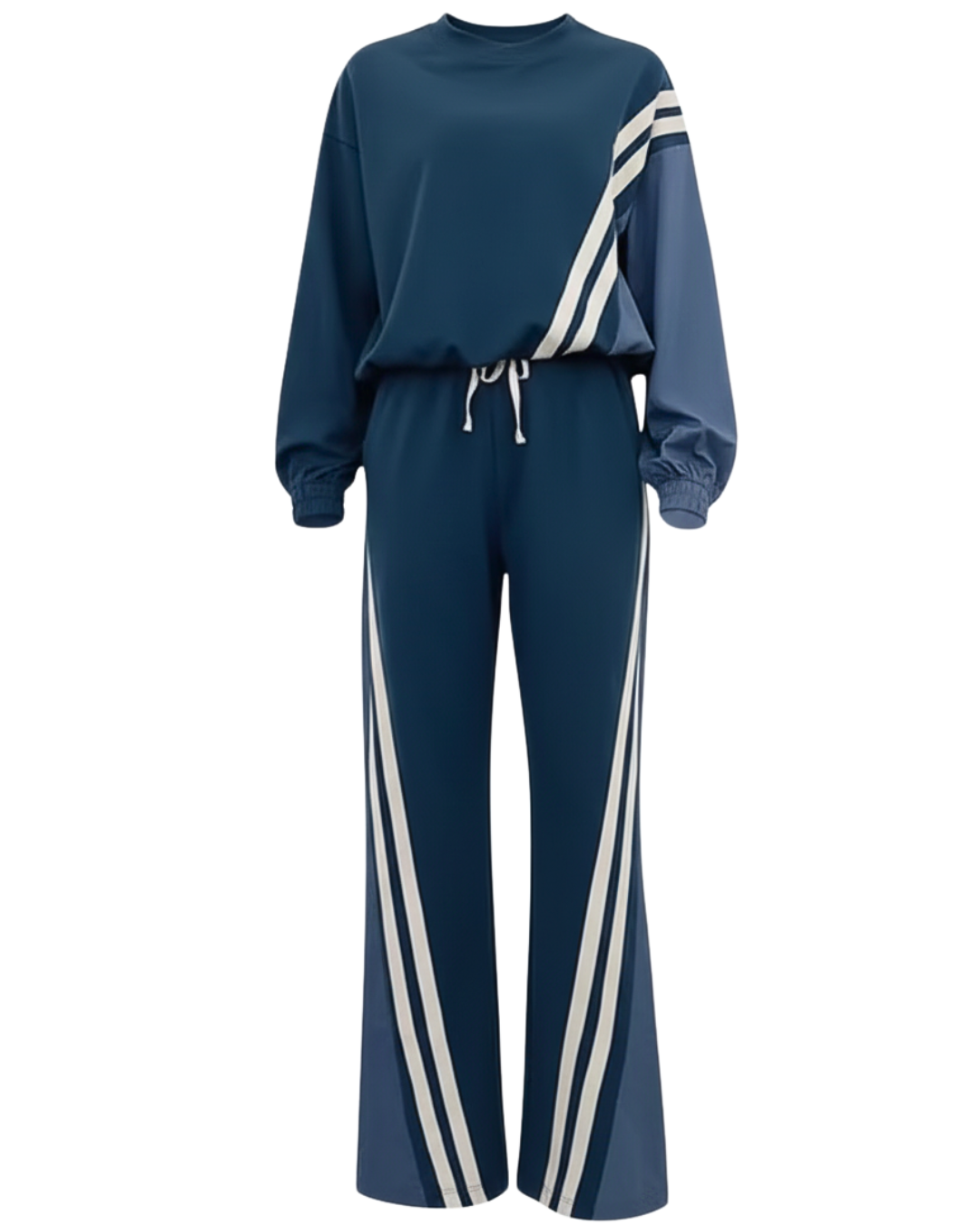 Drawstring Loose Long Pant Two Pieces Sets