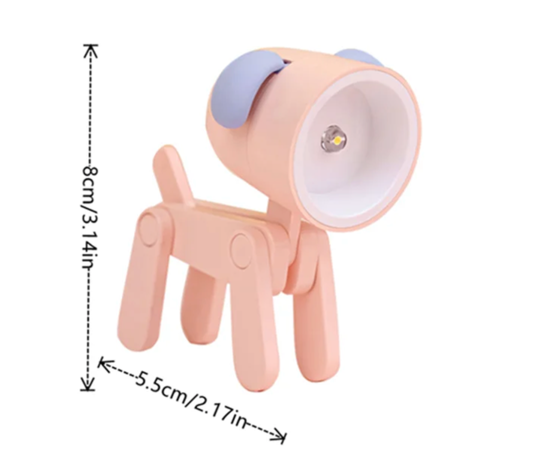 LED Night Light Mini Folding Desk Lamp Cute Pet Lights Dog
