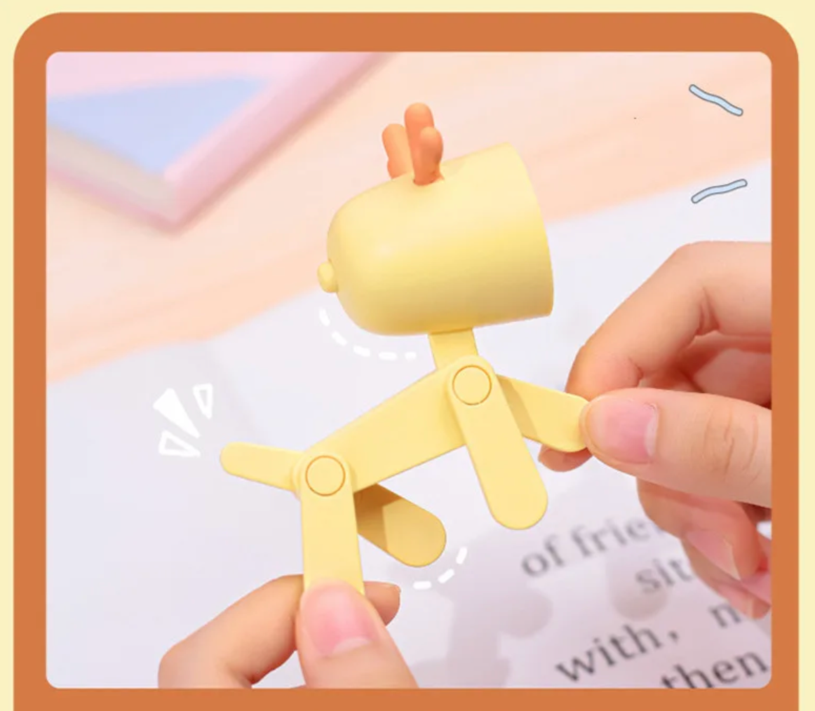 LED Night Light Mini Folding Desk Lamp Cute Pet Lights Dog