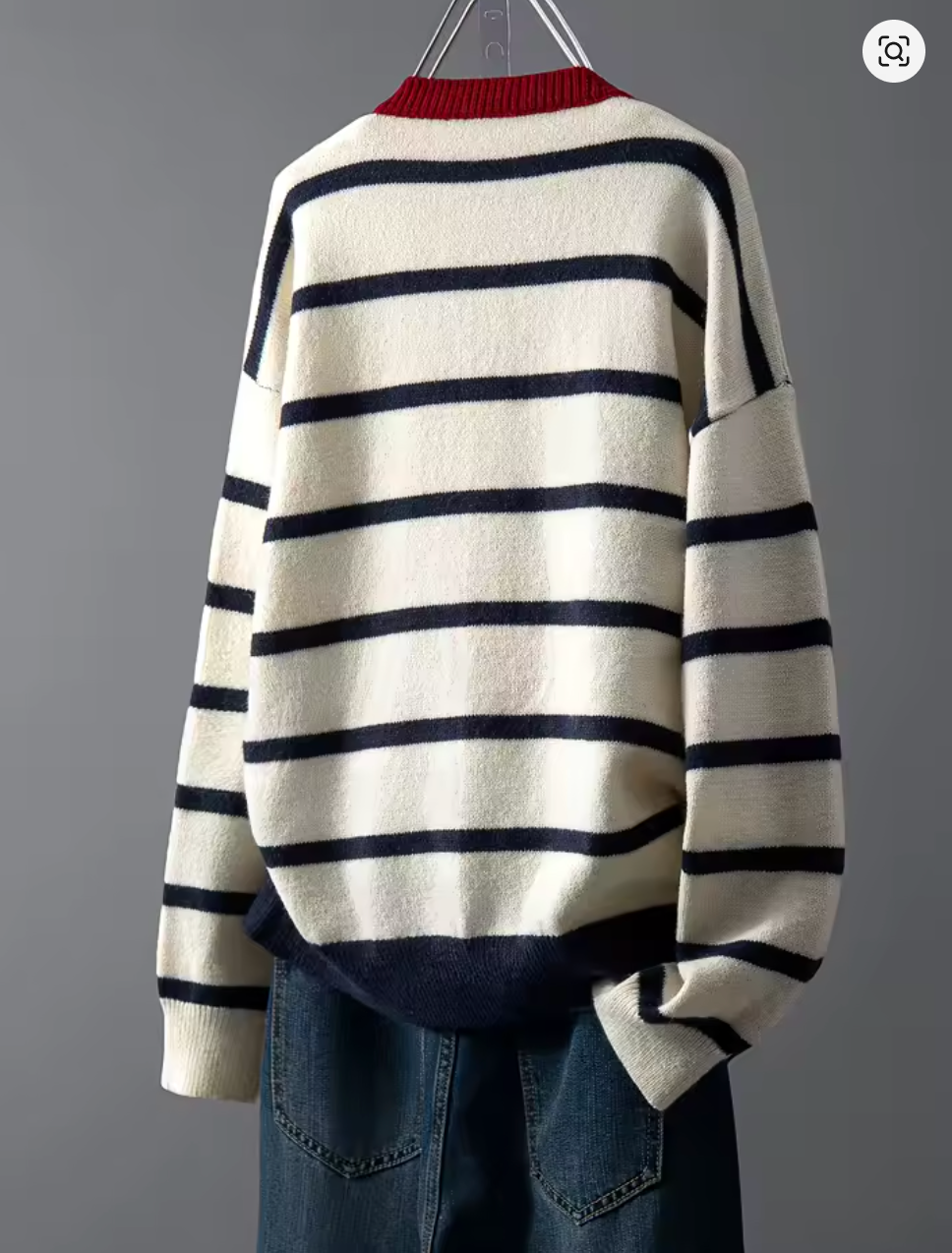 Women's Striped Button Front Cardigan