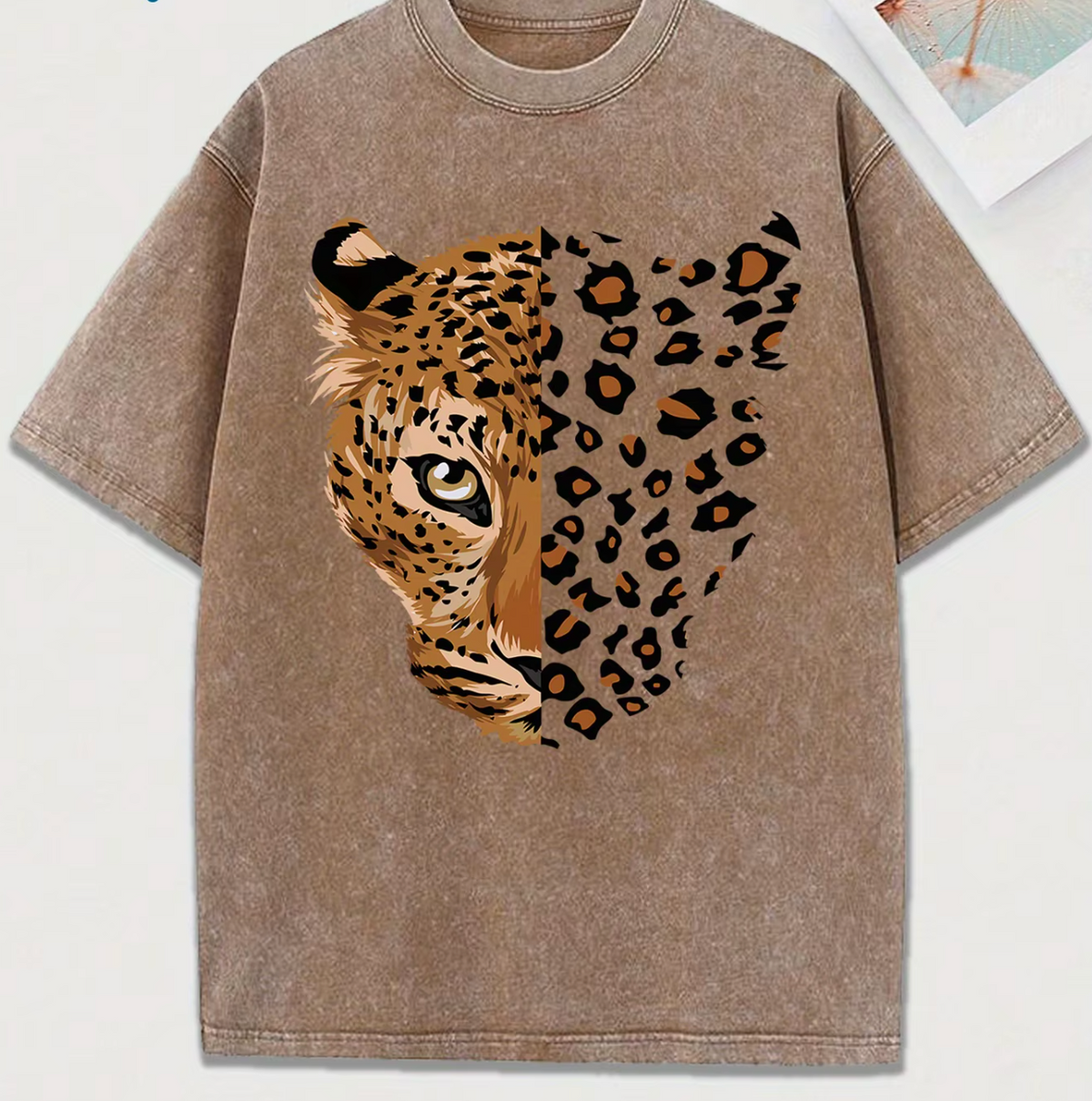 T-shirt Women's Leopard Tiger Cartoon Print