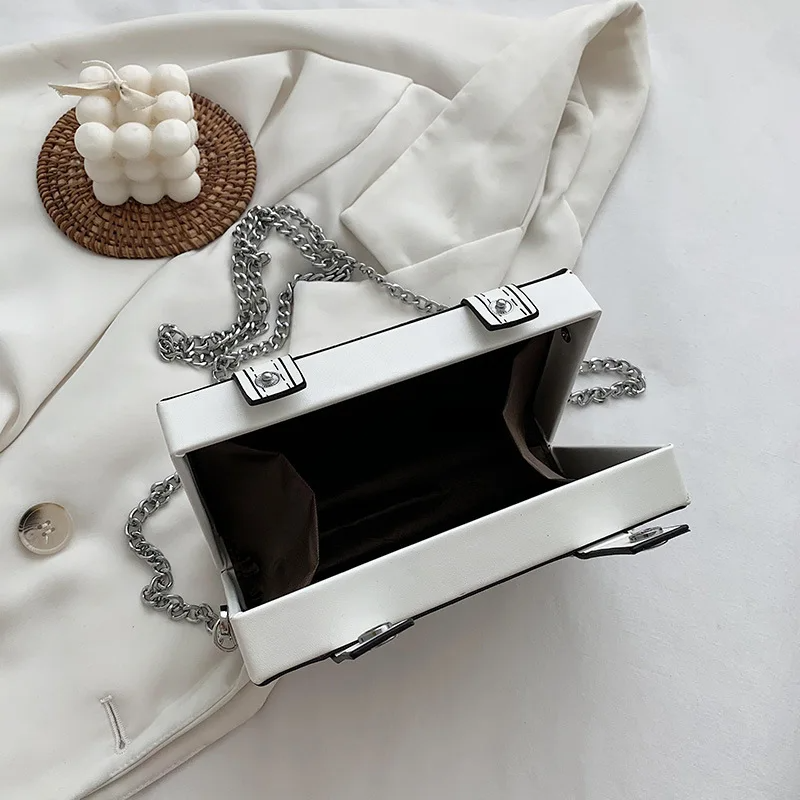 Black and White Box Clutch Bag