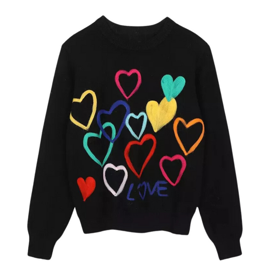 Lovely Sweater O-Neck Colorful