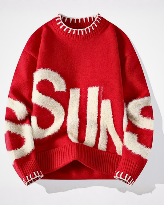 Outwear O-neck Knitted Pullover