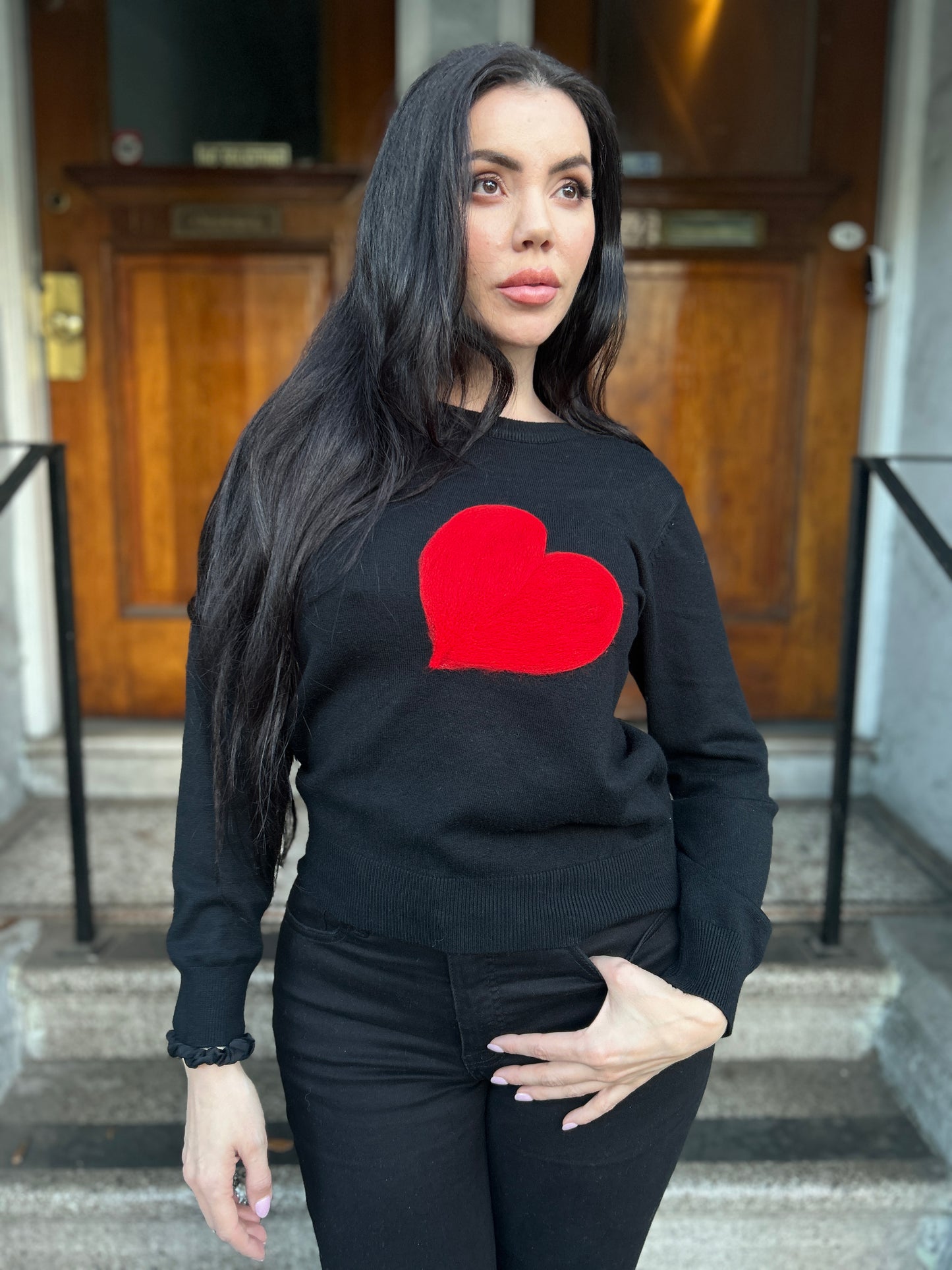 Black Heart Sweater